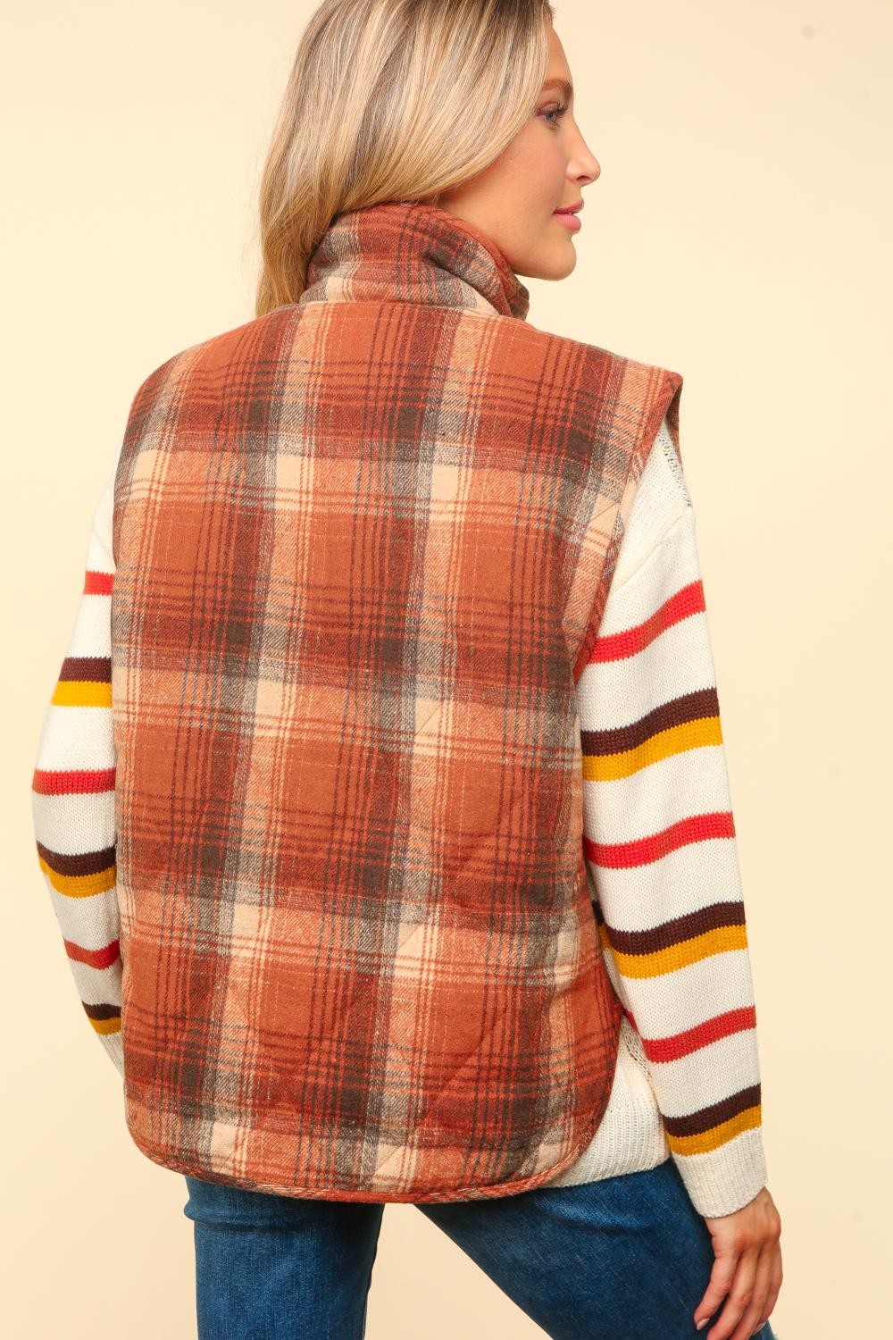 Perfect Puffer Plaid Vest