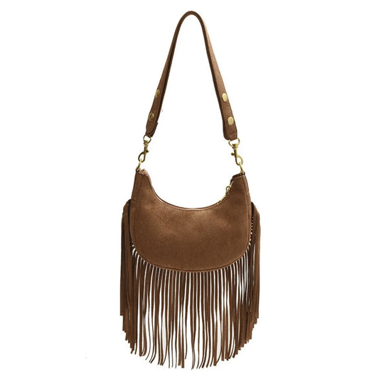 Hippie Chic Handbag-Brown