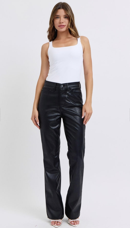 Judy Blue Black Leather Pants