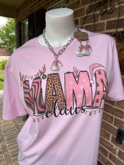 MAMA CLAUS PINK T-SHIRT