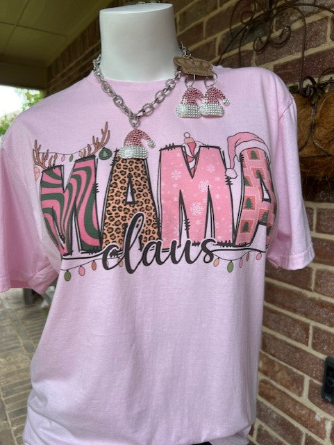 MAMA CLAUS PINK T-SHIRT