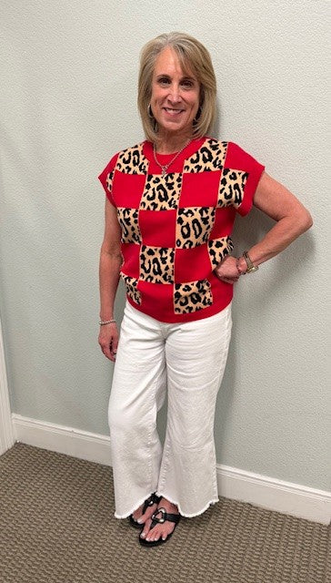 Checkmate Leopard/Red Top