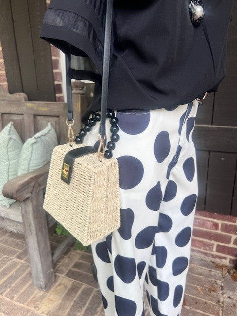 My Time Polka Dot Pants - Black & White Wide-Leg Pants
