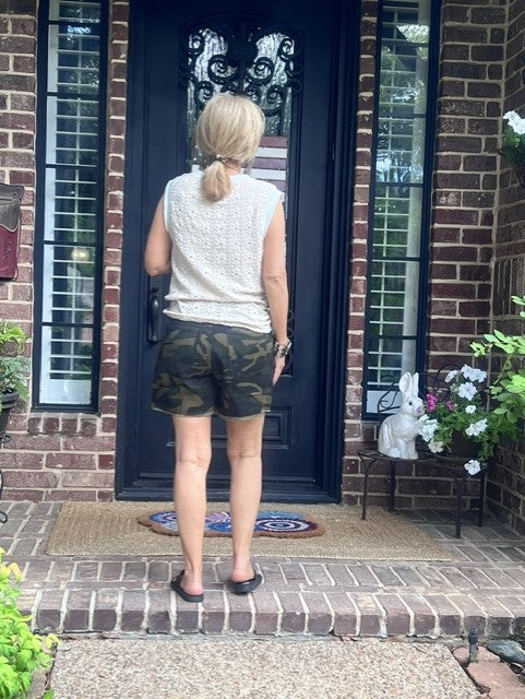Camo Shorts with Drawstring
