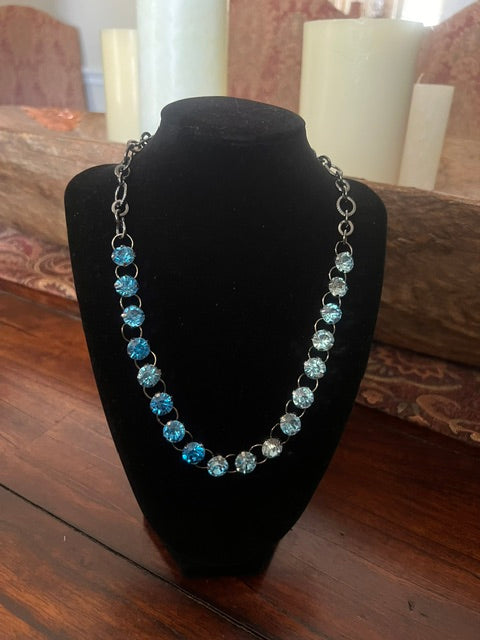 Rhinestone Necklace-Saphire