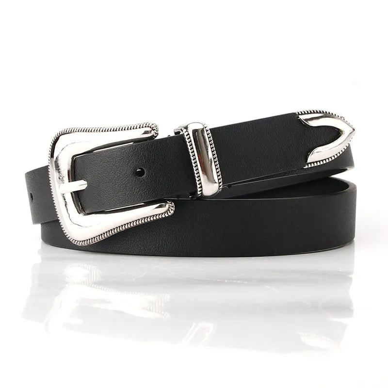 Black Belt with Silver Buckle