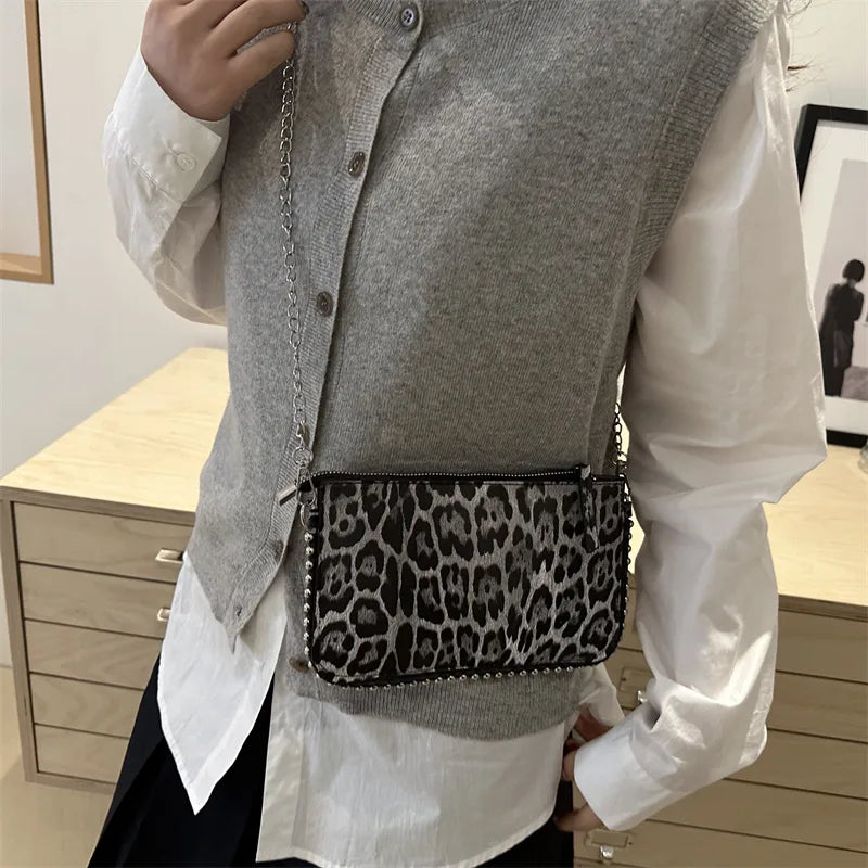 Black Leopard Small Crossbody