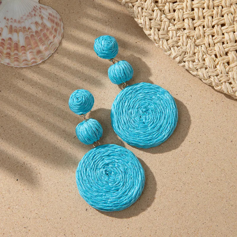 Turquoise Braided Earrings