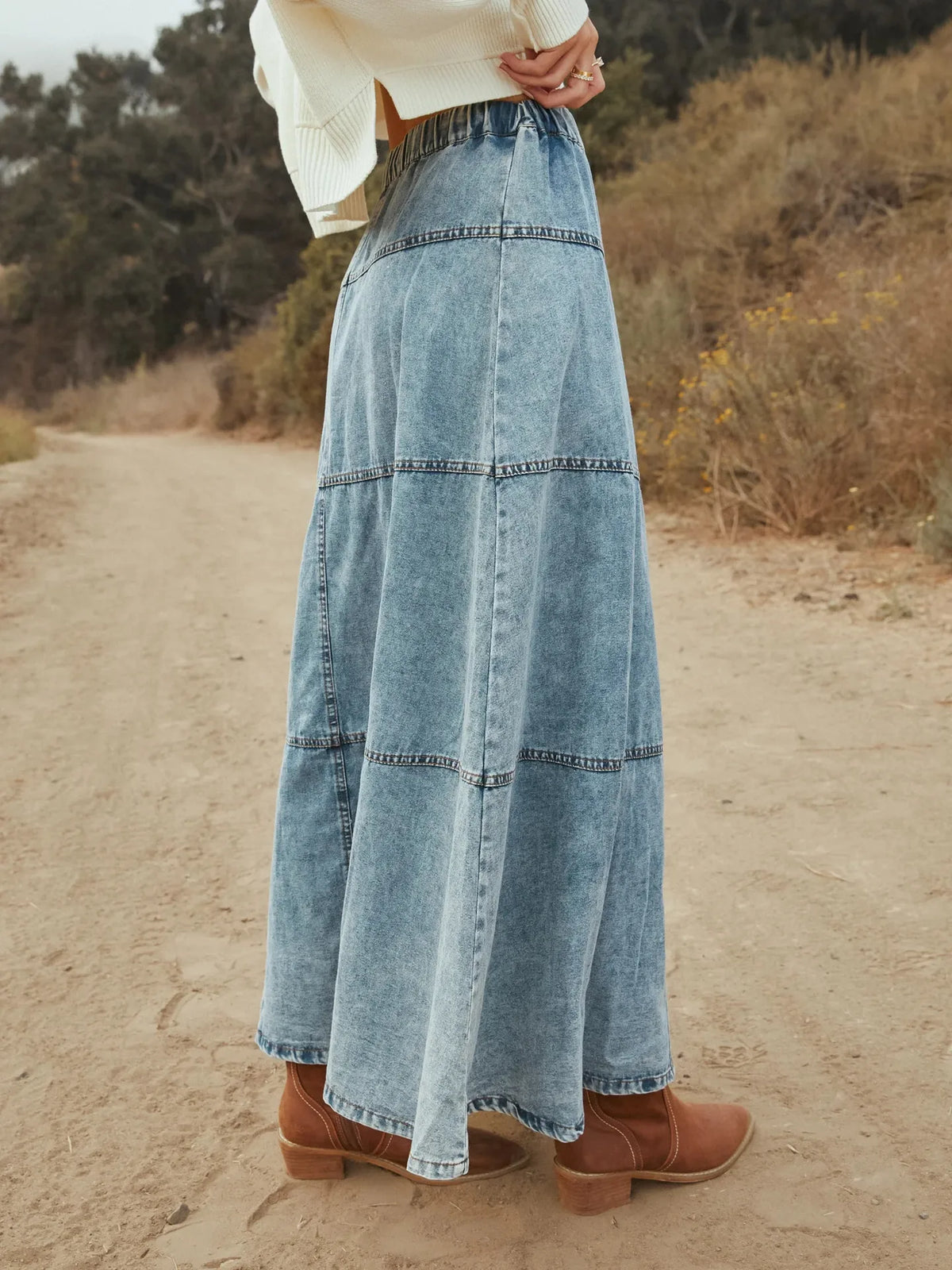 Falling For You Denim Skirt
