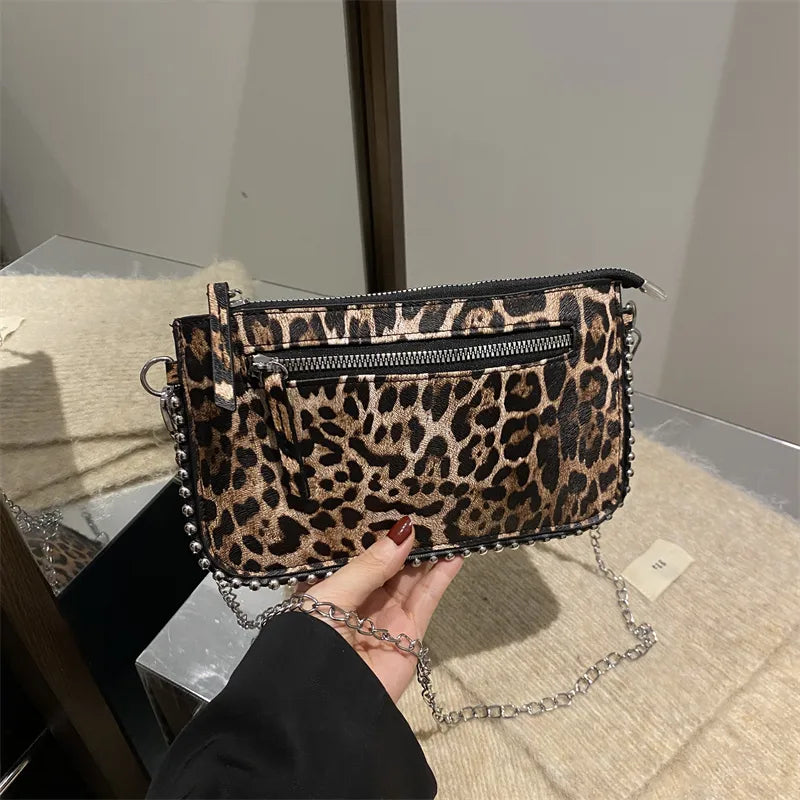 Brown Leopard Small Crossbody