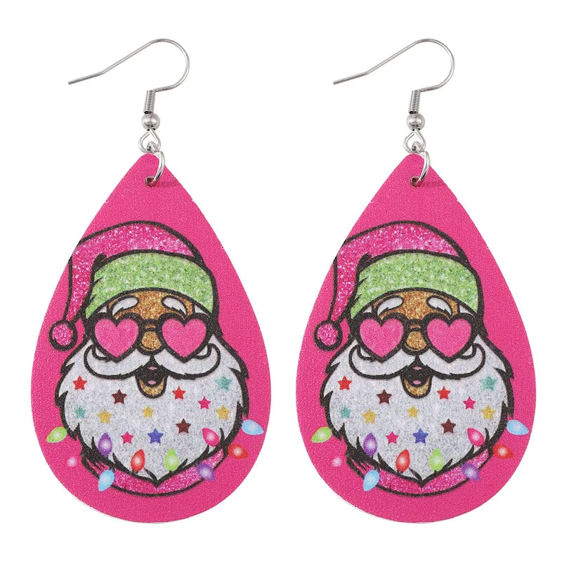 I Heart You Santa Earrings