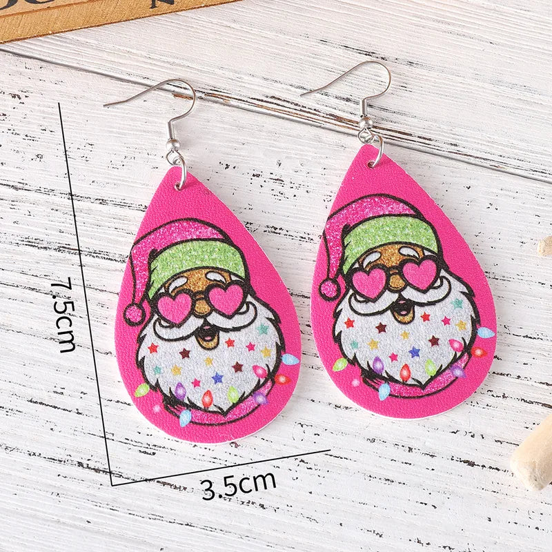 I Heart You Santa Earrings