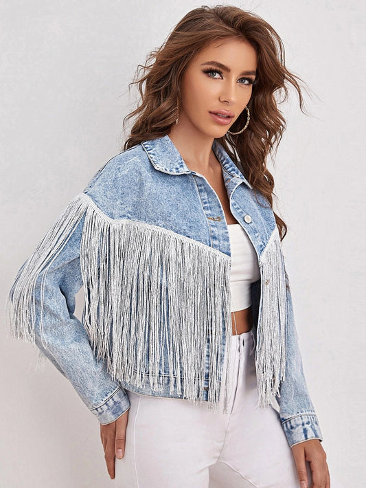 Rodeo Ready Fringe Denim Jacket