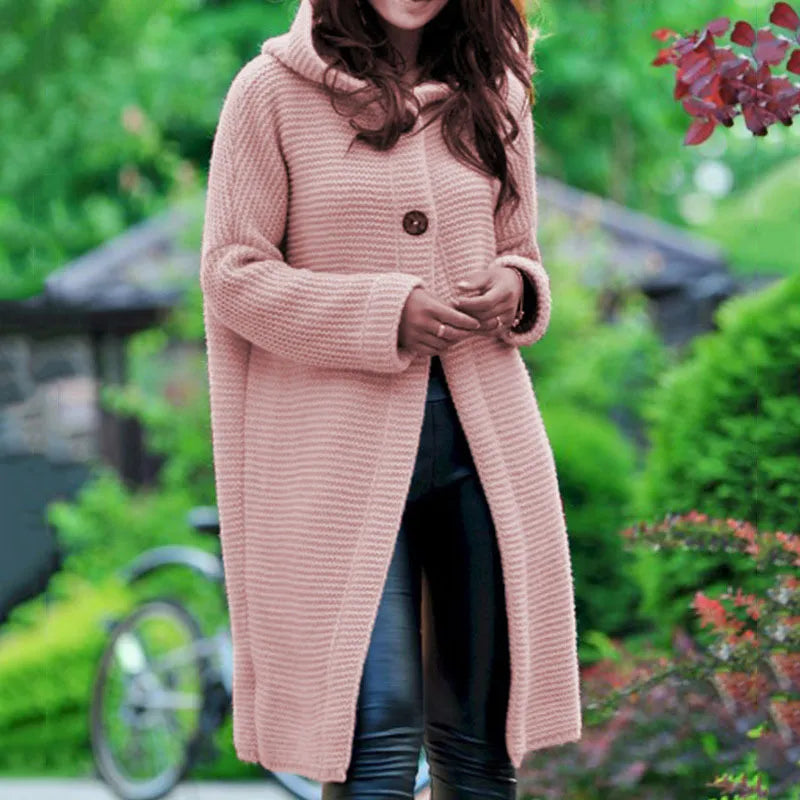 The Carlisle Long Cardigan-Pink-SALE ITEM