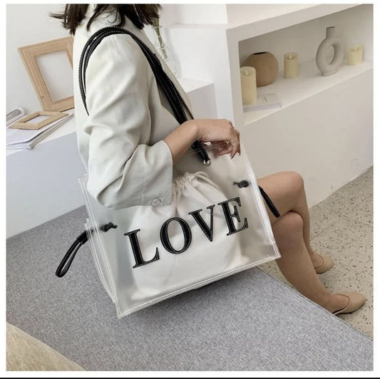 LOVE Tote Bag - Transparent