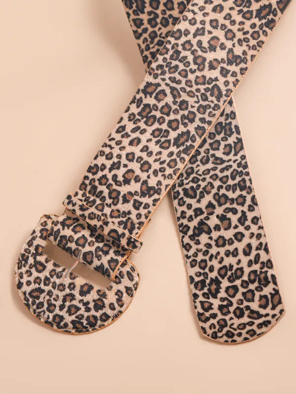 Wide Leopard Print Belt-LAST ONE