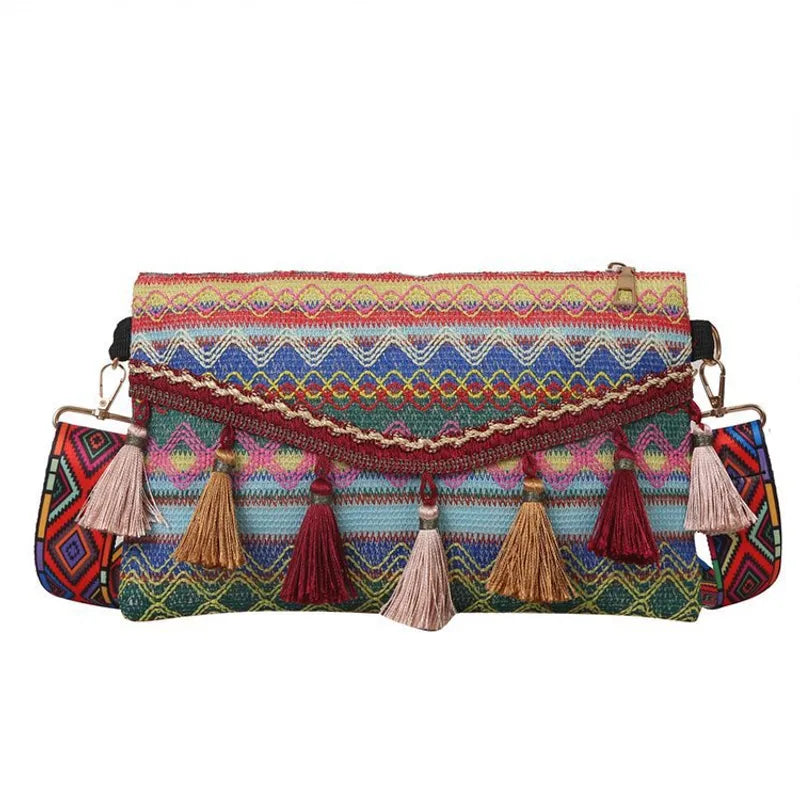 Boho Dreams Handbag- Hippie Orange, Rose Red, Gypsy Blue-SALE ITEM