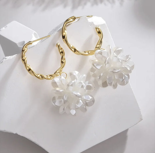 Gold and Pearl Earrings
