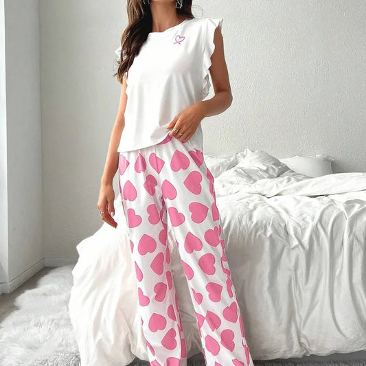 Pink Heart Pajama Set