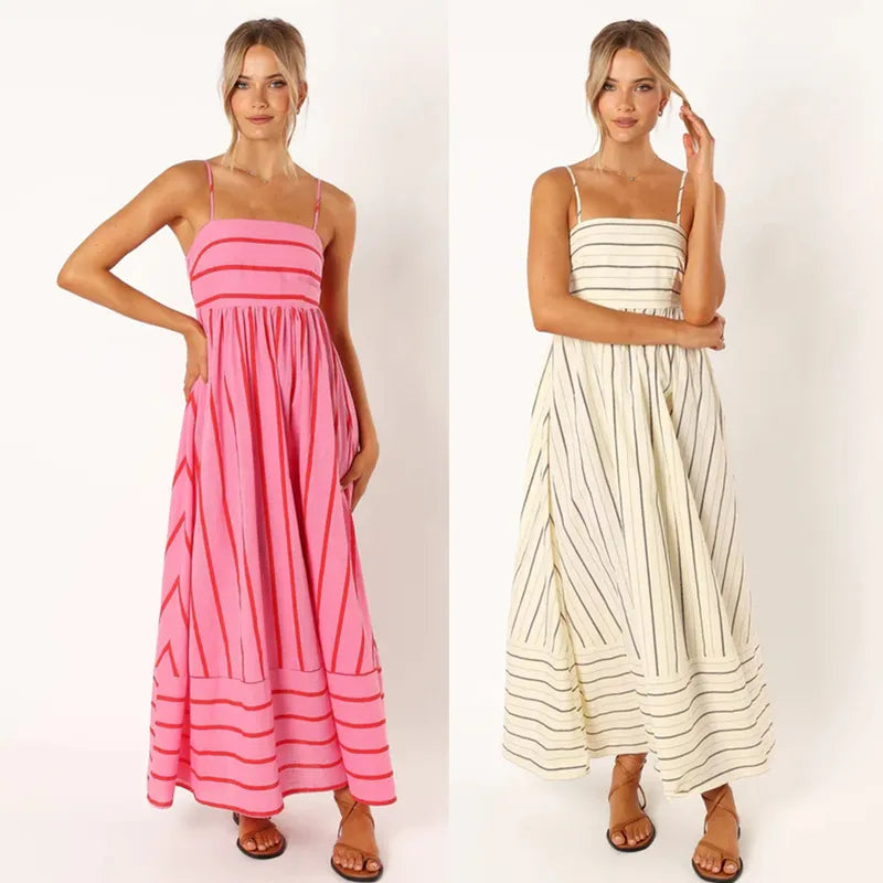 Away From It All Maxi Dress-Pink on Pink