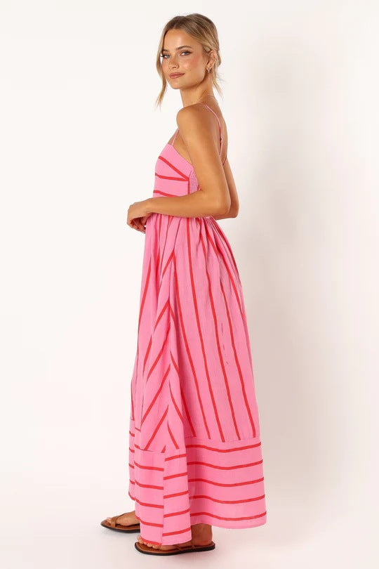 Away From It All Maxi Dress-Pink on Pink