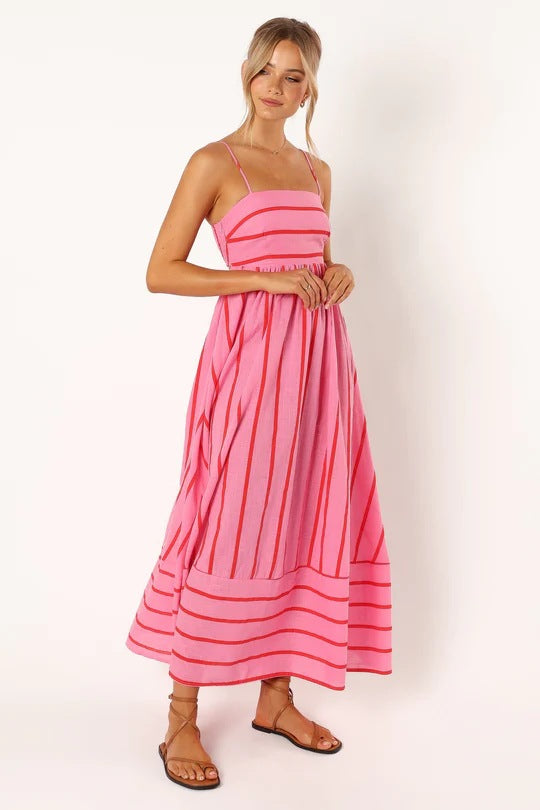 Away From It All Maxi Dress-Pink on Pink