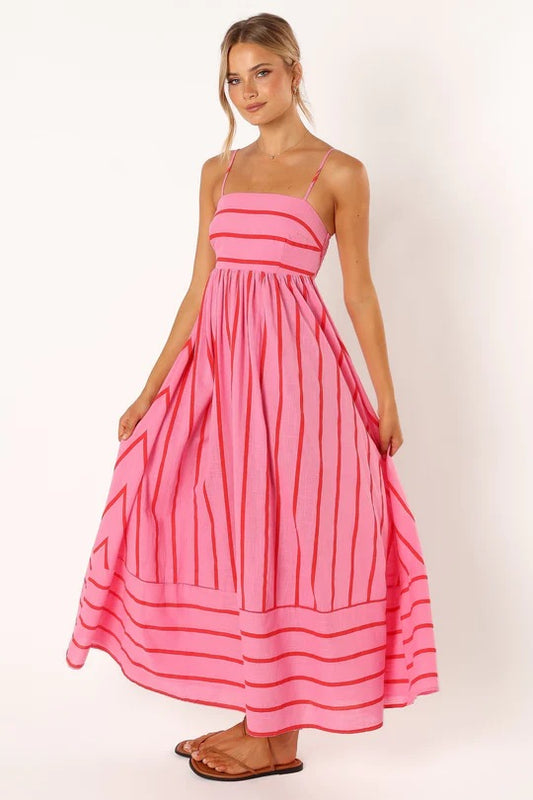 Away From It All Maxi Dress-Pink on Pink