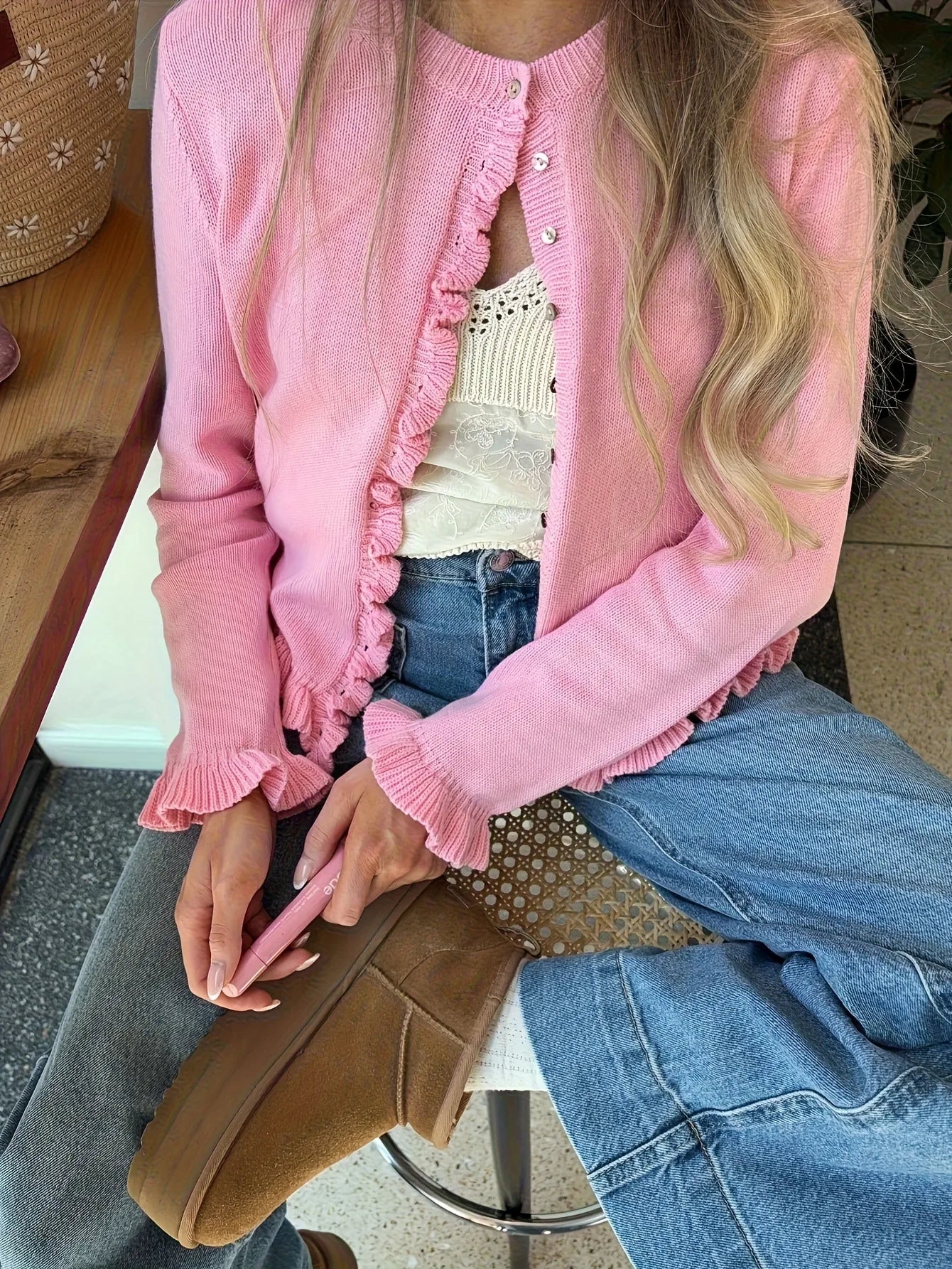 The Rachel Ruffle Cardigan