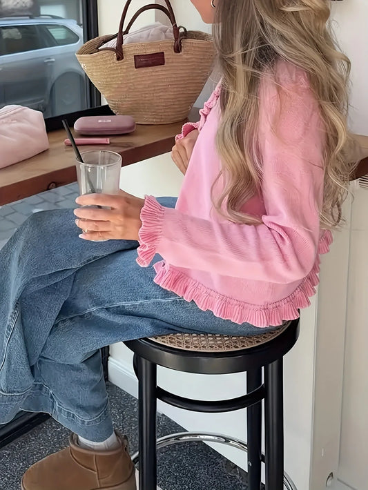 The Rachel Ruffle Cardigan