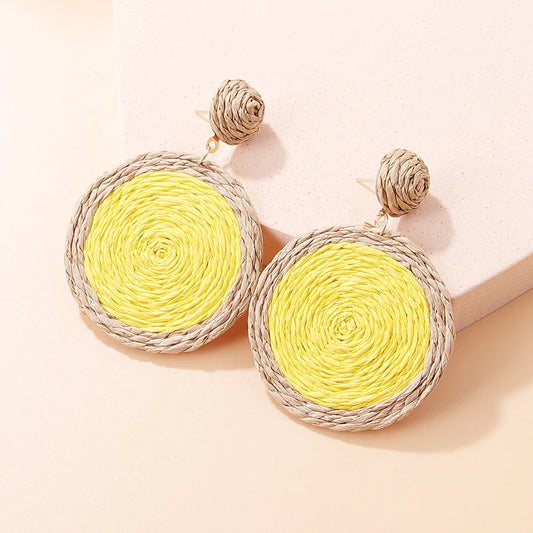 Yellow and Khaki Summer Earring
