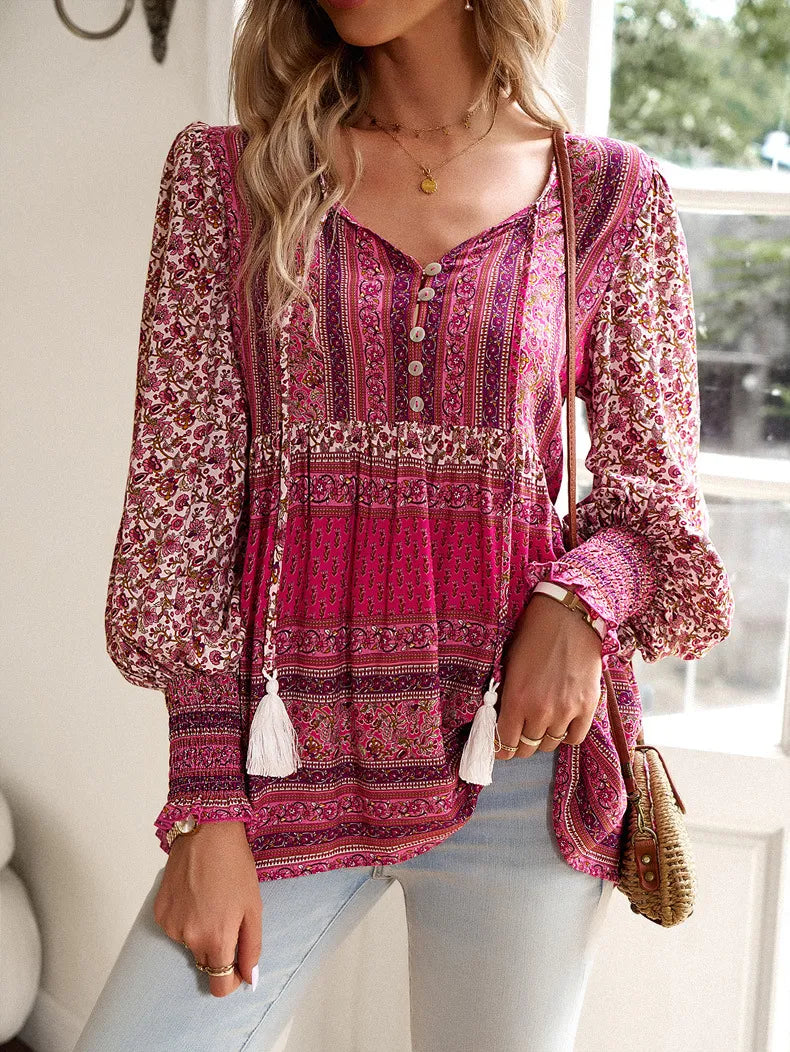 Boho Baby Rose Red Top