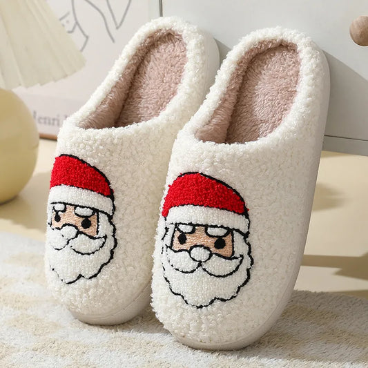 Christmas Slippers-Santa Face