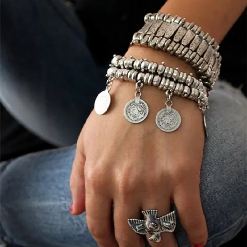 Coin Bracelet-Sliver