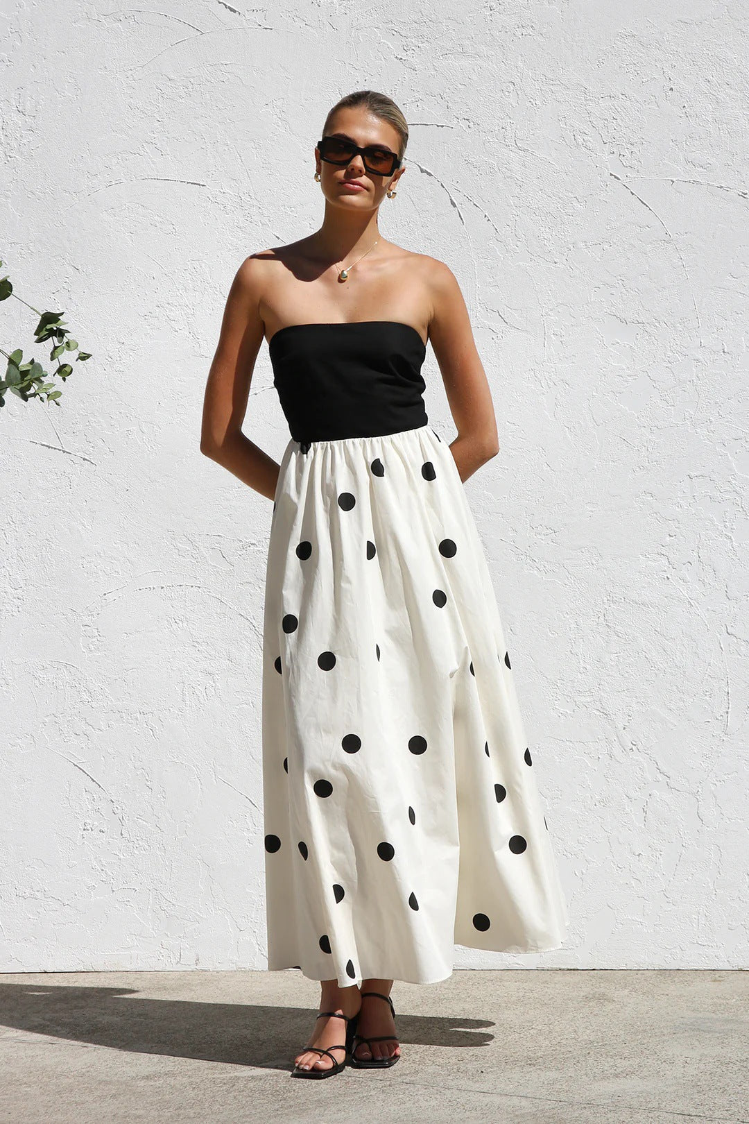 Dreamy Dots Strapless Summer Dress