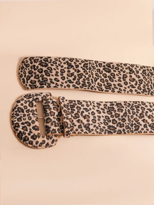 Wide Leopard Print Belt-LAST ONE