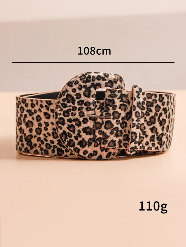 Wide Leopard Print Belt-LAST ONE