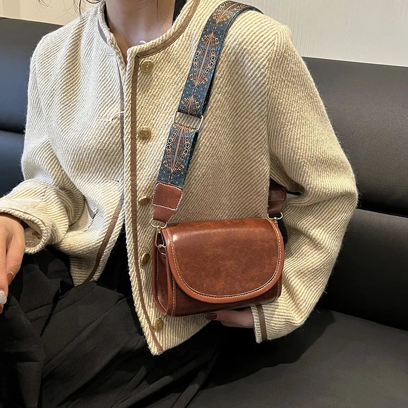 Crossbody Handbag-Cognac