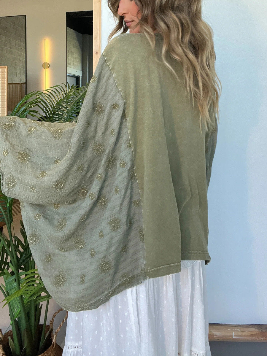 Peace Out Flutter Sleeve Top