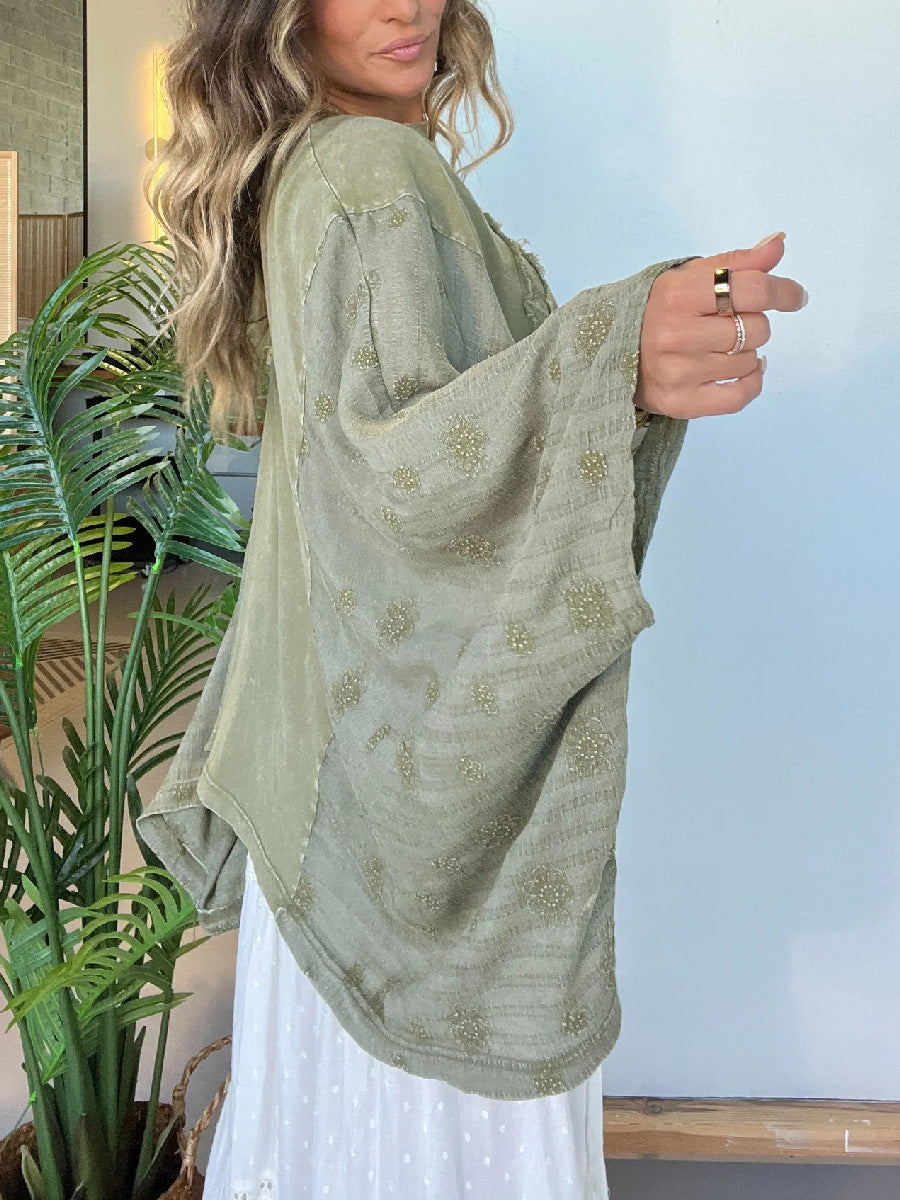 Peace Out Flutter Sleeve Top