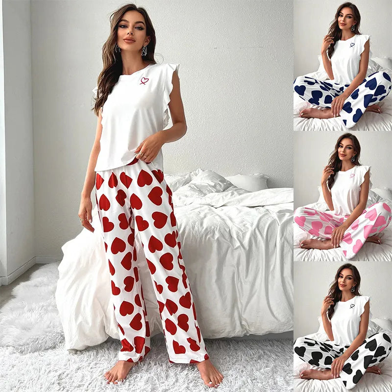Pink Heart Pajama Set