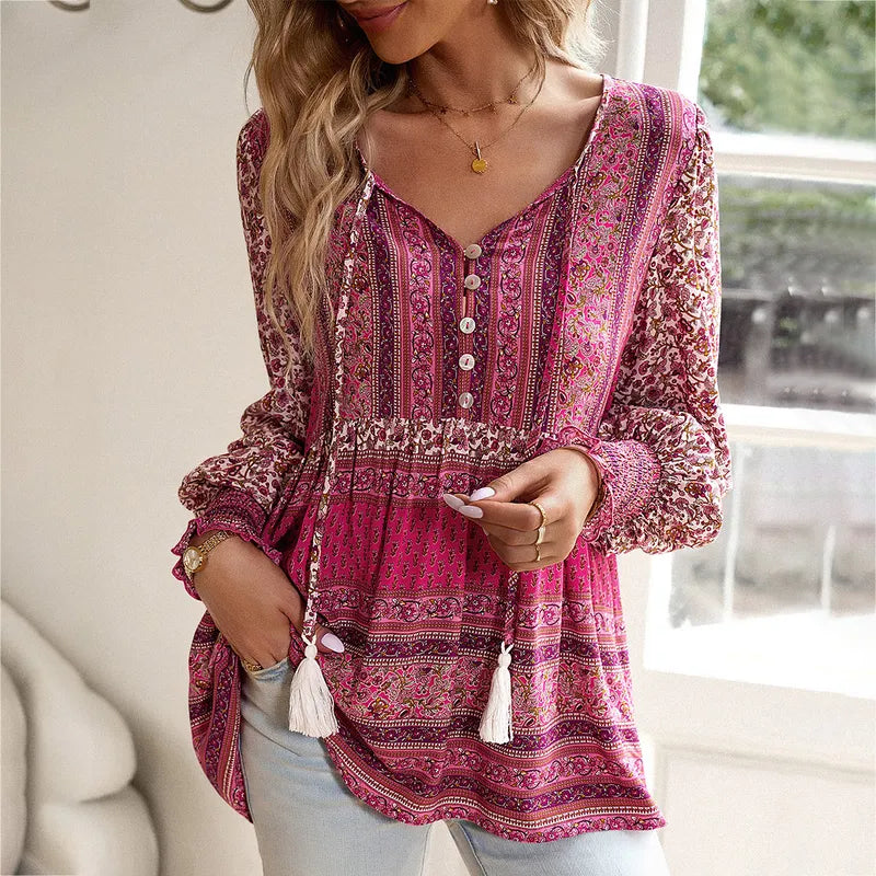 Boho Baby Rose Red Top