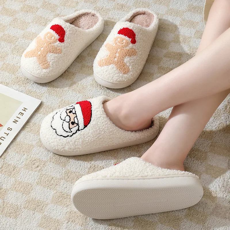 Christmas Slippers-Santa Face