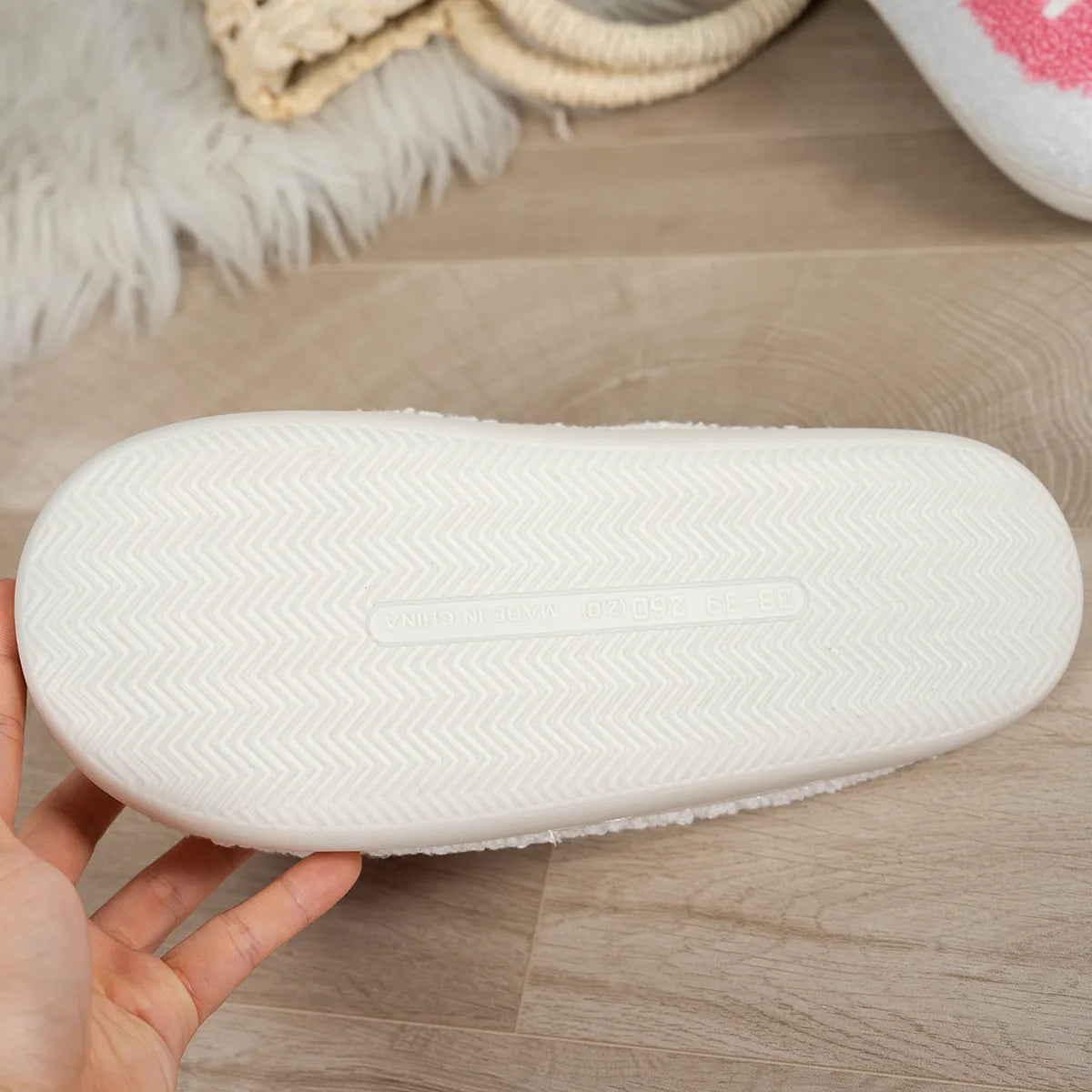 Mama Slippers-Pink Background