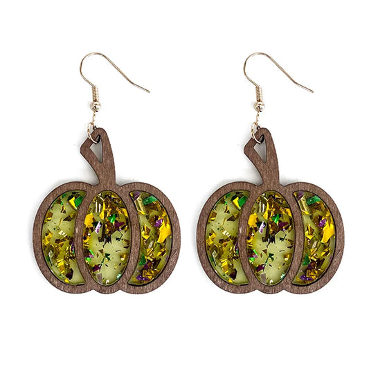 Pumpkin Earrings - Green