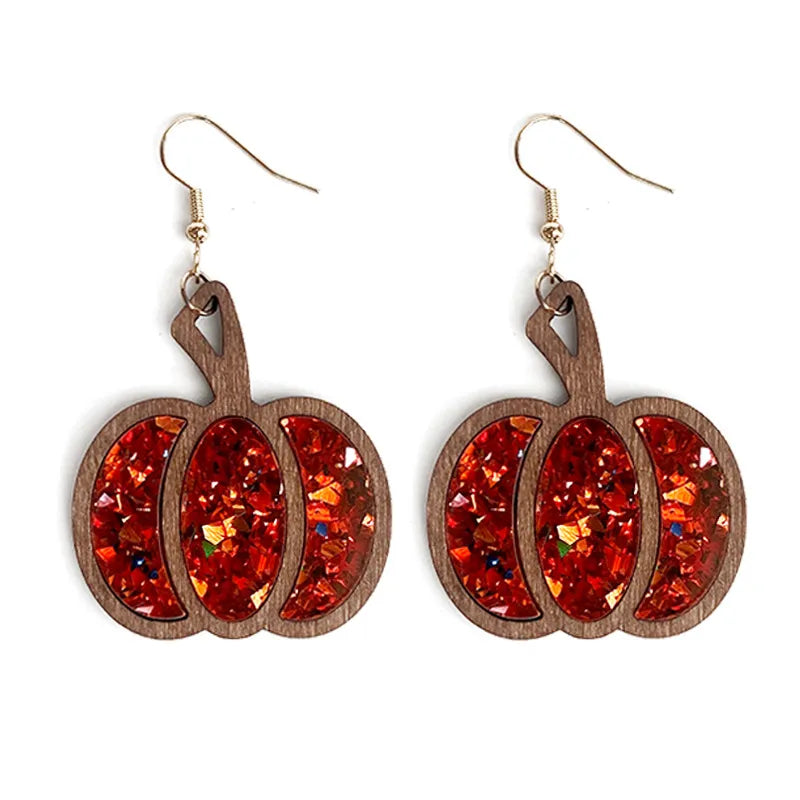 Pumpkin Earrings - Green