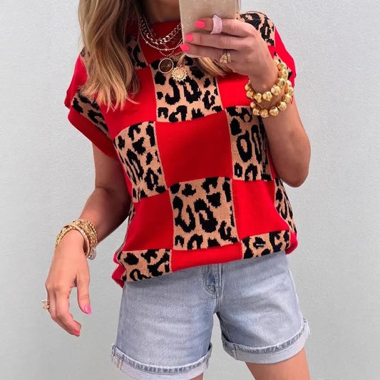 Checkmate Leopard/Red Top