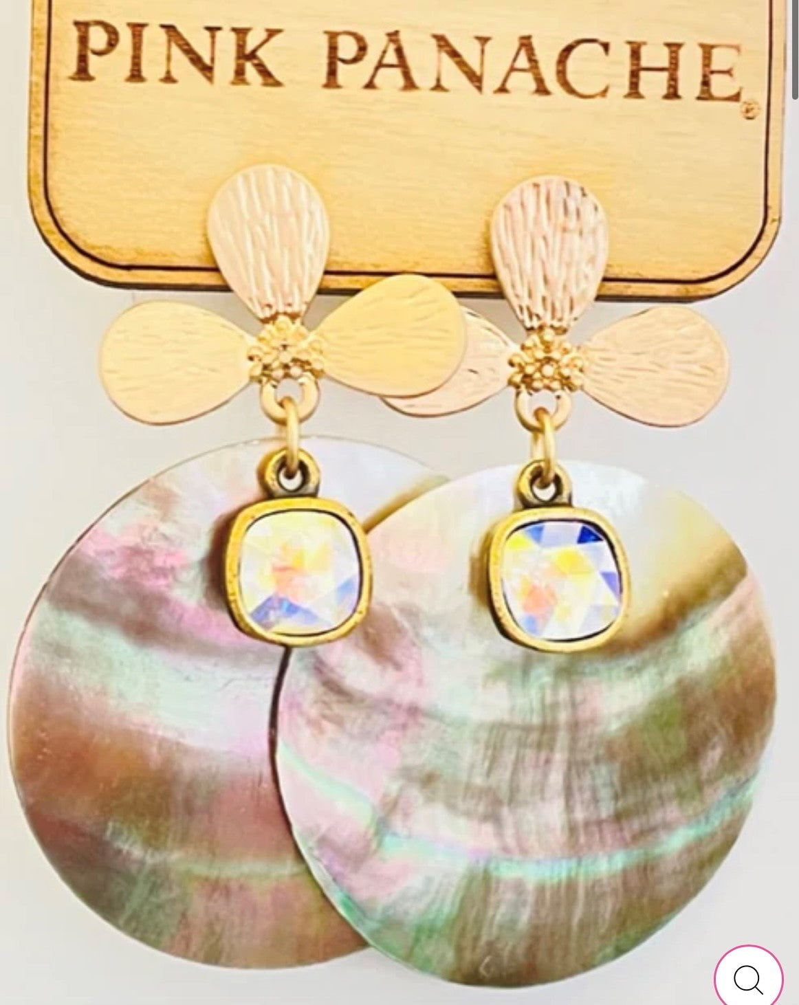 Pink Panache Mother-of-Pearl Look Earrings