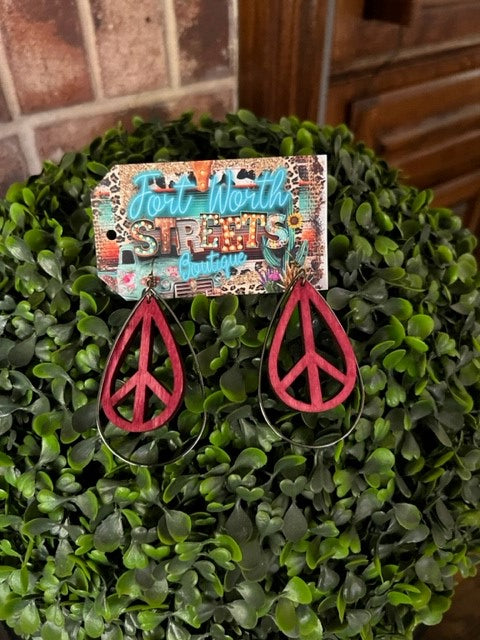 Peace Out Earrings-LAST PAIR