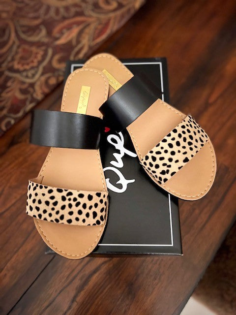 Leopard Lady Slides by Qupid-FINAL SALE