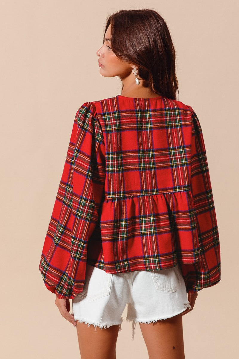 Christmas Plaid Top by So Me